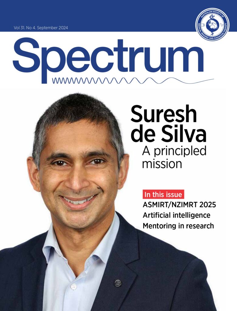 Spectrum magazine cover, with a smiling picture of Suresh de Silva.