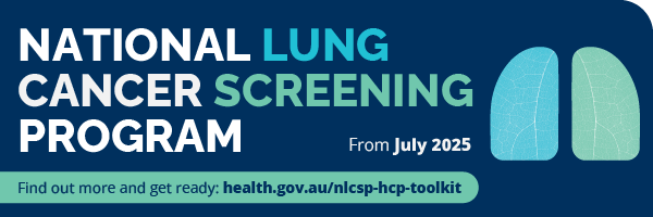 A blue banner that says "National Lung Cancer Screening Program"